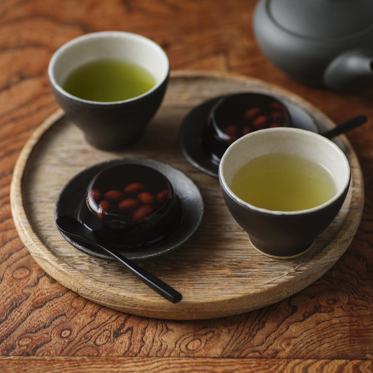 竹屋製菓＆なべしま銘茶　黒豆ゼリーとお茶のセット