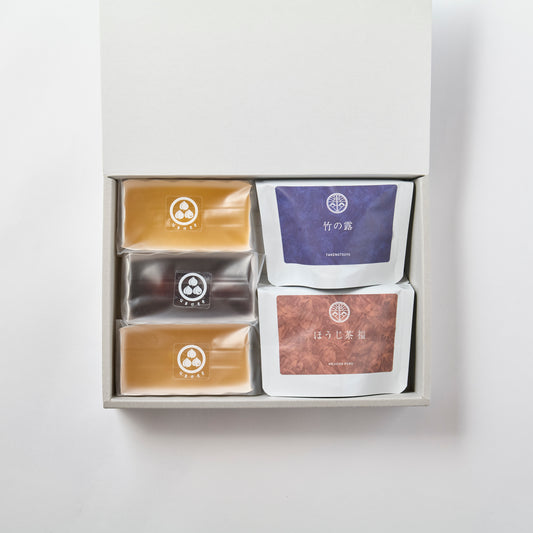 SOLDOUT!!なまけもも＆なべしま銘茶 　ようかんとお茶のセット